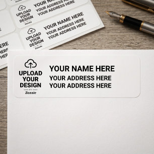 Add Your Design with Custom Message Return Address Label