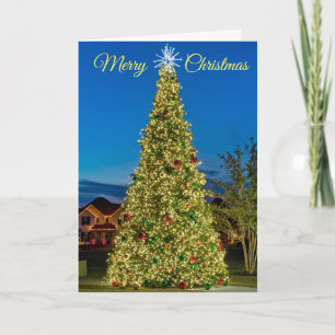 Add your family photo inside, Decorated Tree, Holiday Card