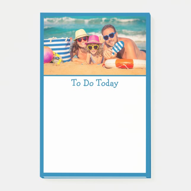 Add Your Family Photo To Do List in Blue Post-it Notes (Front)