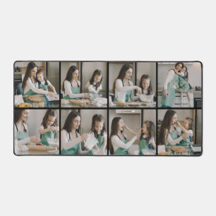 Add Your Family Pictures in Eight Photo Collage  Desk Mat