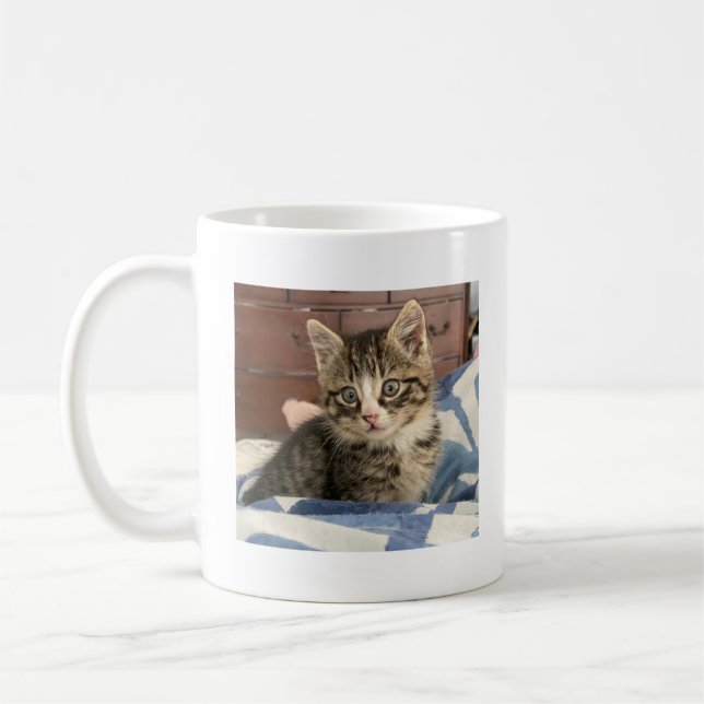 Add your Favourite Kitty Cat Photo Coffee Mug (Left)