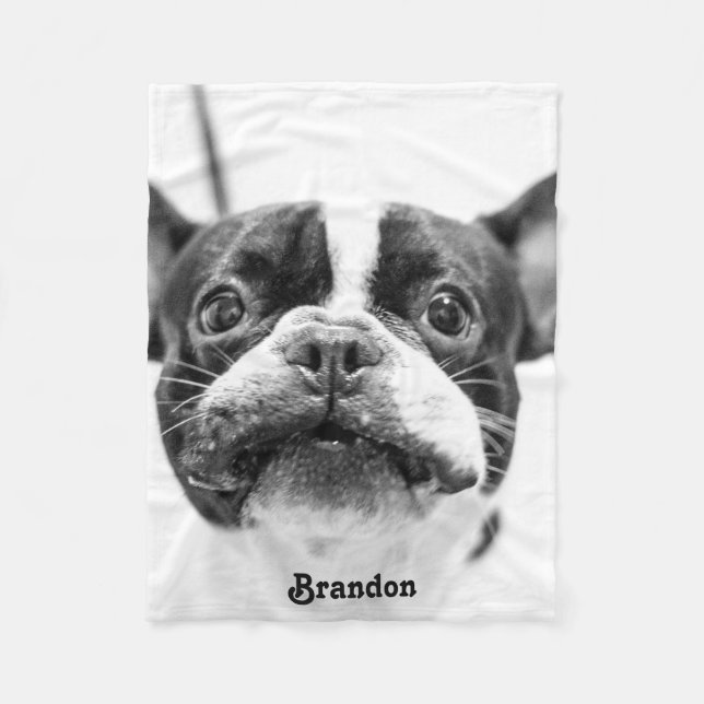 Add Your Favourite Pet Photo Fleece Blankets (Front)
