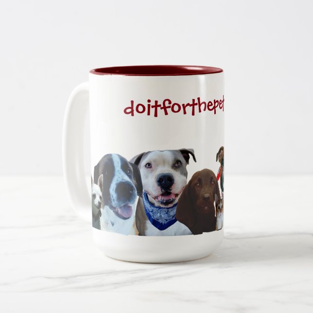 Add your favourite pet photos / message mug (Front Left)