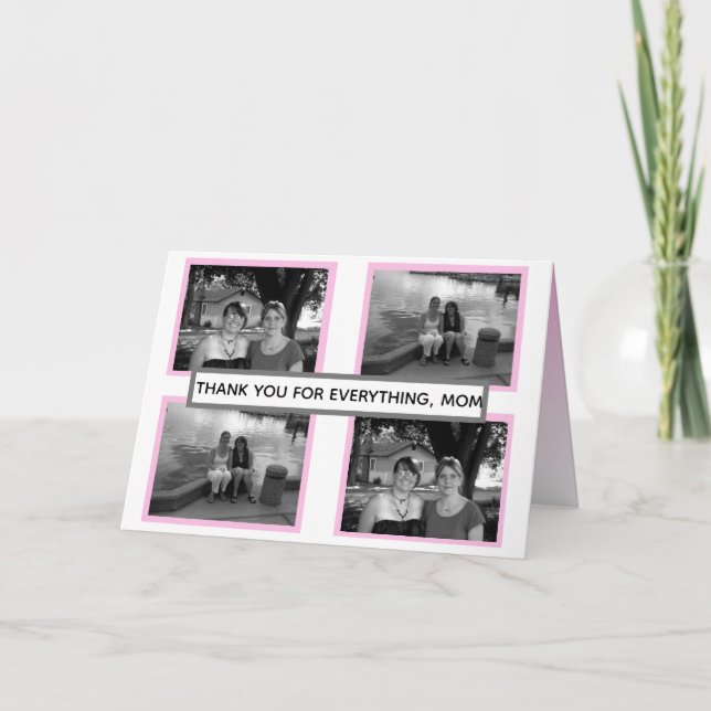 Add your favourite photos of you and your mum card (Front)