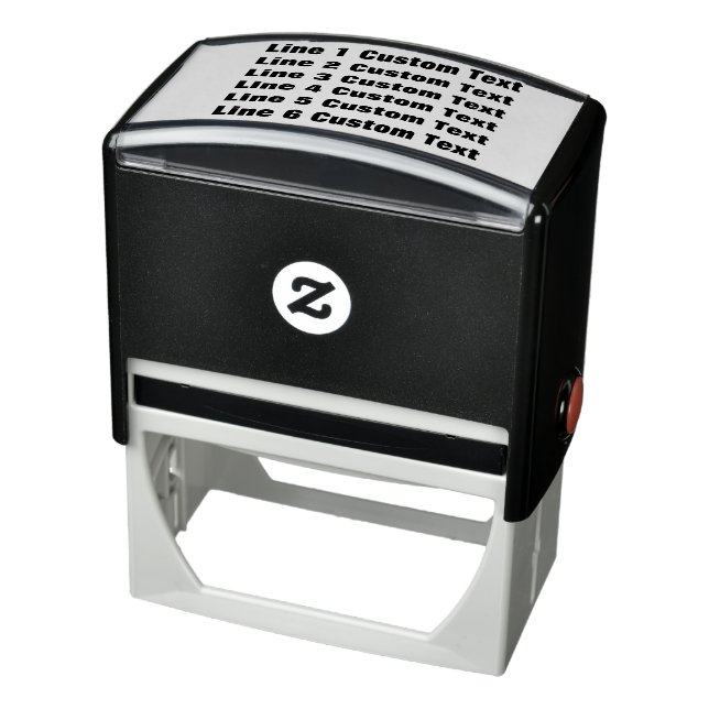Add your favourite Text, Business 6 Lines Self-ink Self-inking Stamp (Product)