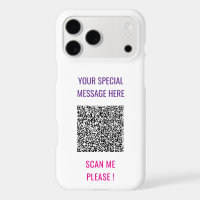 Add Your Funny QR Code and Custom Text iPhone Case