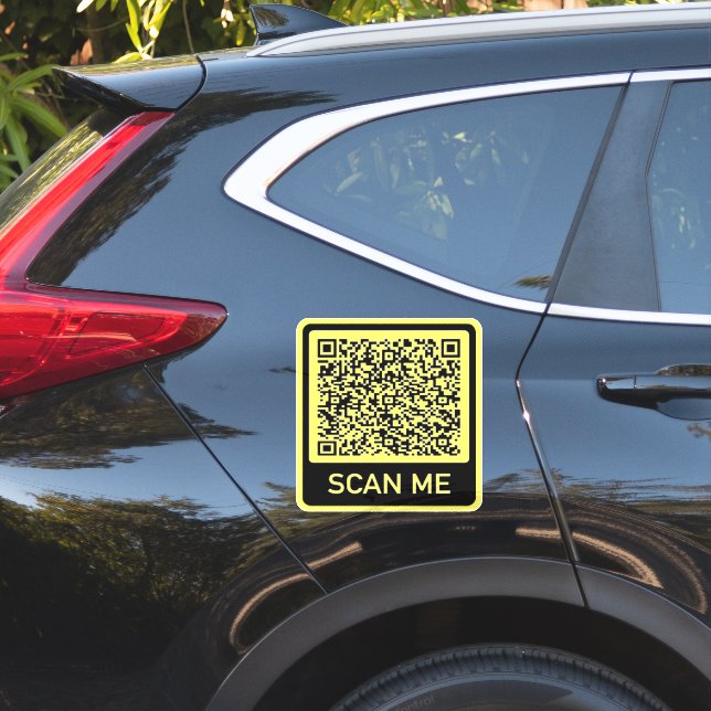 Add Your Funny QR Code Bumper Sticker Custom Colou (Car Side)