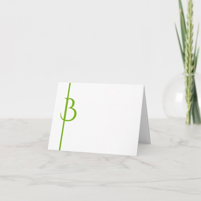 ADD YOUR GRACEFUL INITIAL TO VERTICAL GREEN LINE THANK YOU CARD (Front)