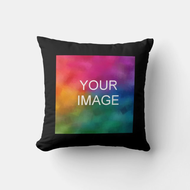Add Your Image Photo Business Company Logo Here Cushion (Front)
