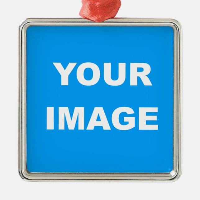 Add Your Image Photo Logo Metal Ornament (Front)