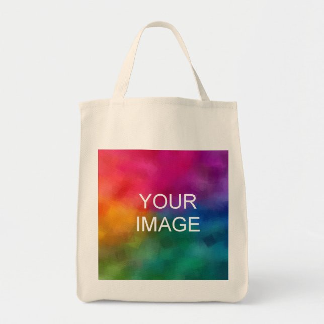 Add Your Image Photo Logo Text Here Template Tote Bag (Front)