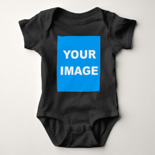 Add Your Image Photo Picture Logo Black Baby Bodysuit