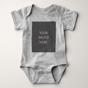 Add Your Image Photo Picture Logo Heather Grey Baby Bodysuit