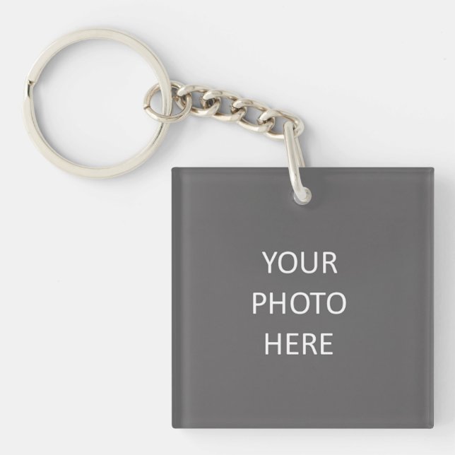 Add Your Image Photo Picture Logo Key Ring (Front)