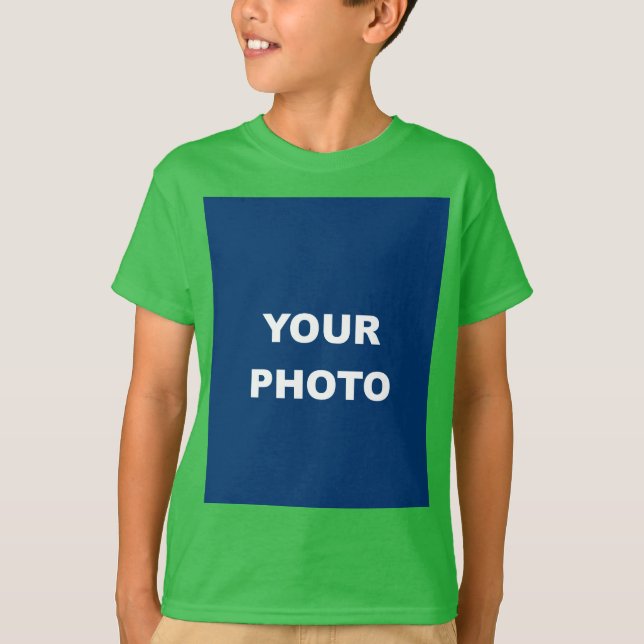Add Your Image Photo Picture Logo Shamrock Green T-Shirt (Front)