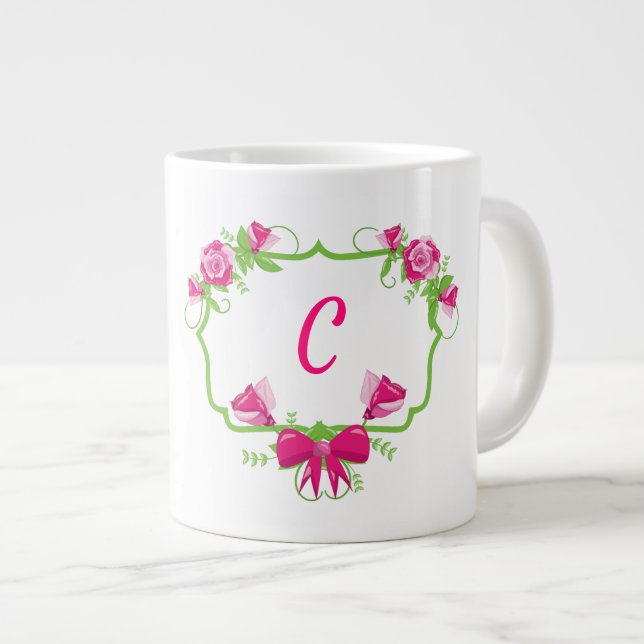 Add Your  Inital  - Jumbo Mug (Front Right)