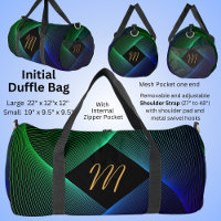 Add Your Initial Geometric Green Blue Swirl