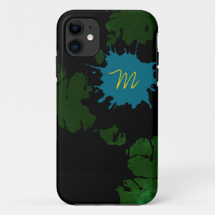 add your initial to the splashes iPhone 11 case