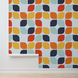 Add Your Initial   Vintage Geometric Pattern Wallpaper