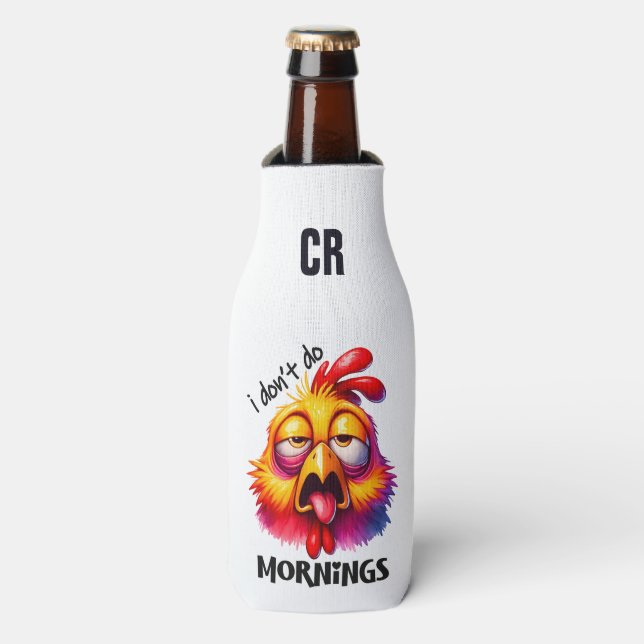 Add your initials/ Add Text on back Bottle Cooler (Bottle Front)