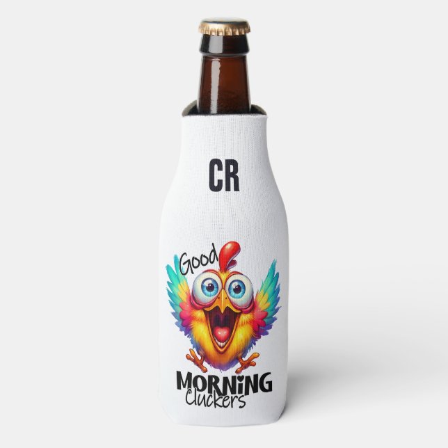 Add your initials/ Add Text on back Bottle Cooler (Bottle Front)