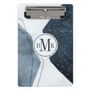 Add Your Initials   Adjacent Abstraction Mini Clipboard