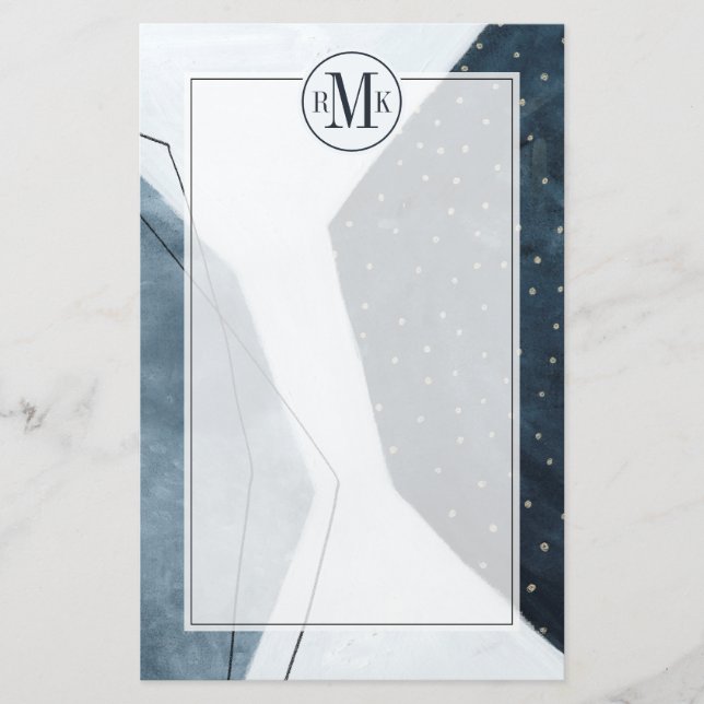 Add Your Initials | Adjacent Abstraction Stationery (Front)