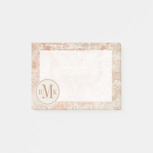 Add Your Initials   Garnet Weft Post-it Notes
