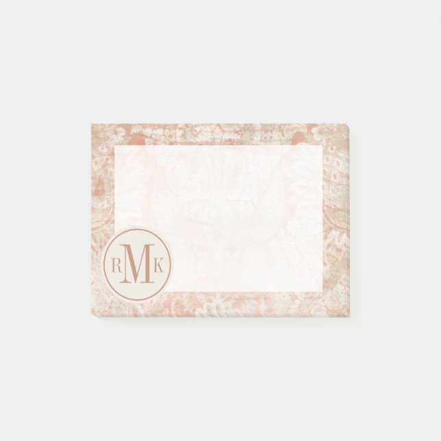 Add Your Initials | Garnet Weft Post-it Notes (Front)