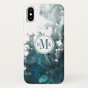 Add Your Initials   Indigo Tempest iPhone X Case