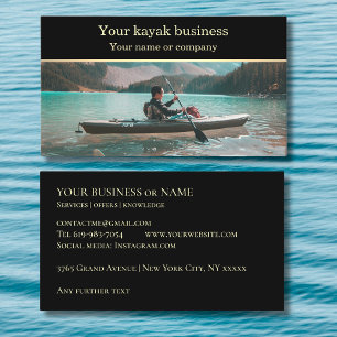 Add your kayak photo kayaking business card