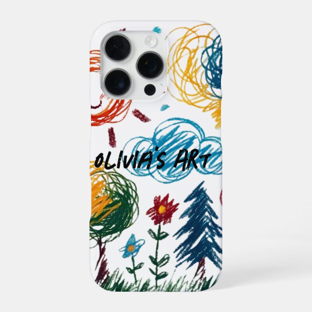 Add your Kid's Artwork to this iPhone Case (Back)
