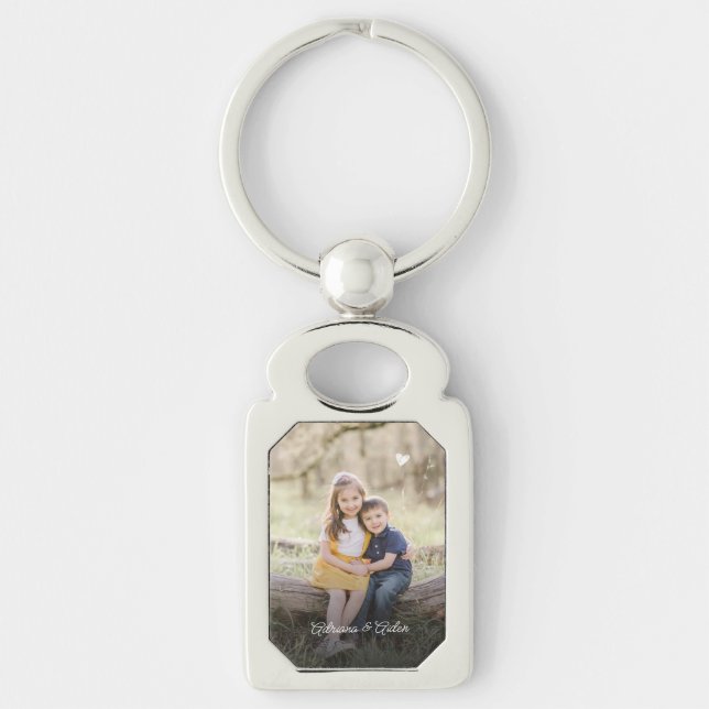 Add Your Kids Photo Custom Keepsake  Key Ring (Front)