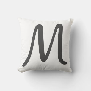 Add Your Letter M Throw Pillow Cushion