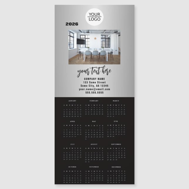 Add your Logo 2026 Calendar Company Photo (Front)