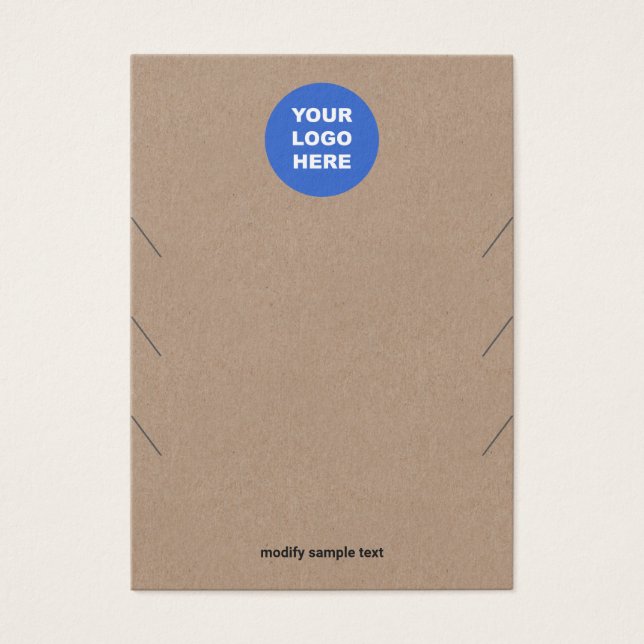 Add Your Logo 3 Necklace Kraft Display Card (Front)