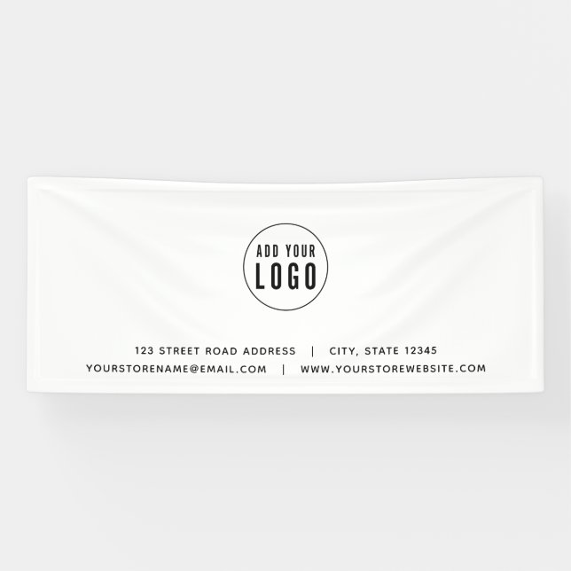 Add Your Logo Address Website Business Banner (Horizontal)