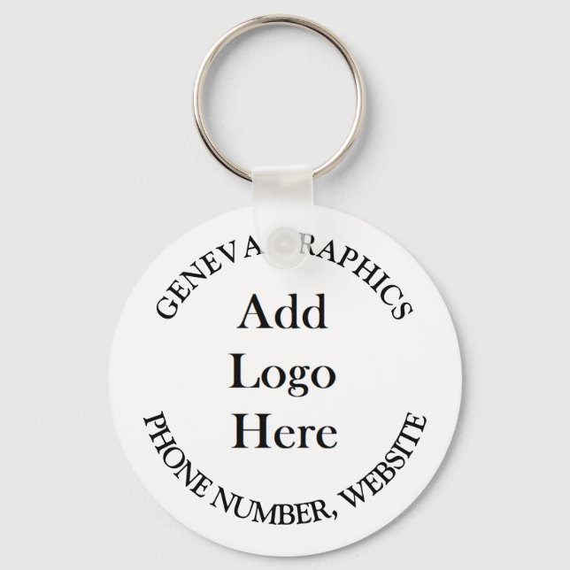 Add Your Logo and Business Information Key Ring (Front)