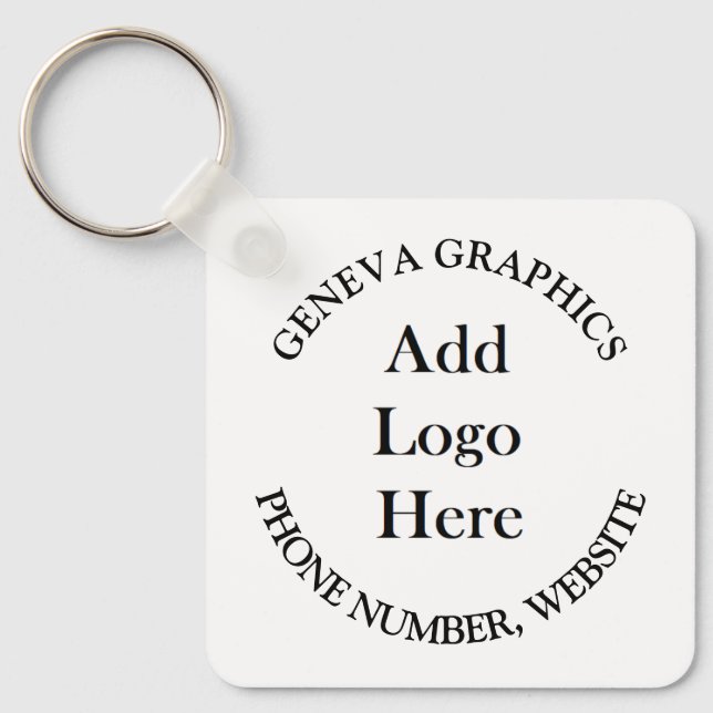 Add Your Logo and Business Information Key Ring (Front)