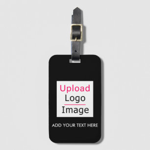 Add Your Logo and Custom Text Modern Business Chic Luggage Tag