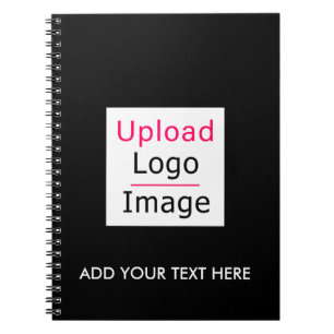 Add Your Logo and Custom Text Modern Business Chic Notebook