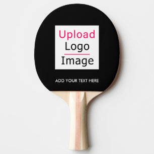Add Your Logo and Custom Text Modern Business Chic Ping Pong Paddle
