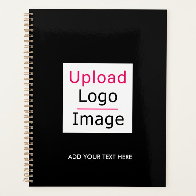 Add Your Logo and Custom Text Modern Business Chic Planner (Front)