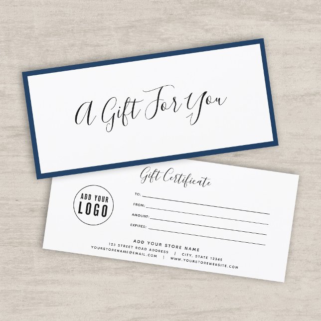 Add Your Logo and Editable Border Gift Certificate (Creator Uploaded)