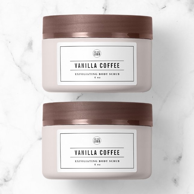 Add Your Logo Black Border & Lines Product Label (Creator Uploaded)