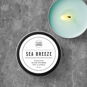 Add Your Logo Black Border & Lines Product Label