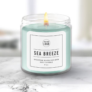 Add Your Logo Black Border & Lines Product Label