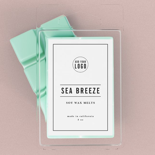 Add Your Logo Black Border & Lines Product Label (Creator Uploaded)