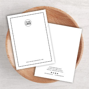 Add Your Logo Black Border Necklace Display Card