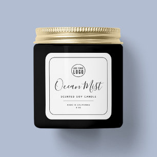 Add Your Logo Black Border Product Label